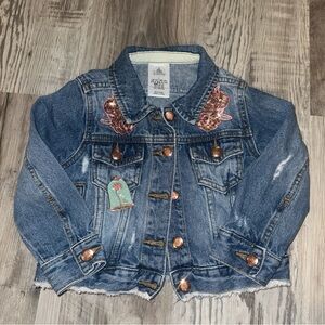 Disney Princess Belle Denim Jacket toddler girls size 3T